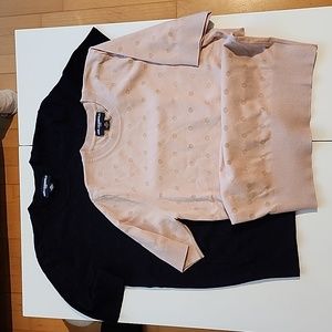2 Karl Lagerfeld short sleeve sweaters
